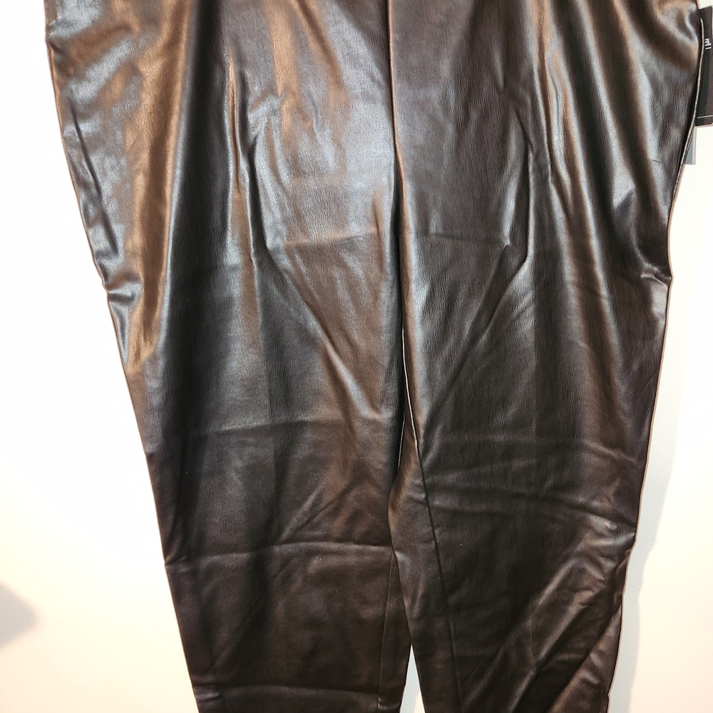 Black Faux Leather Pants
